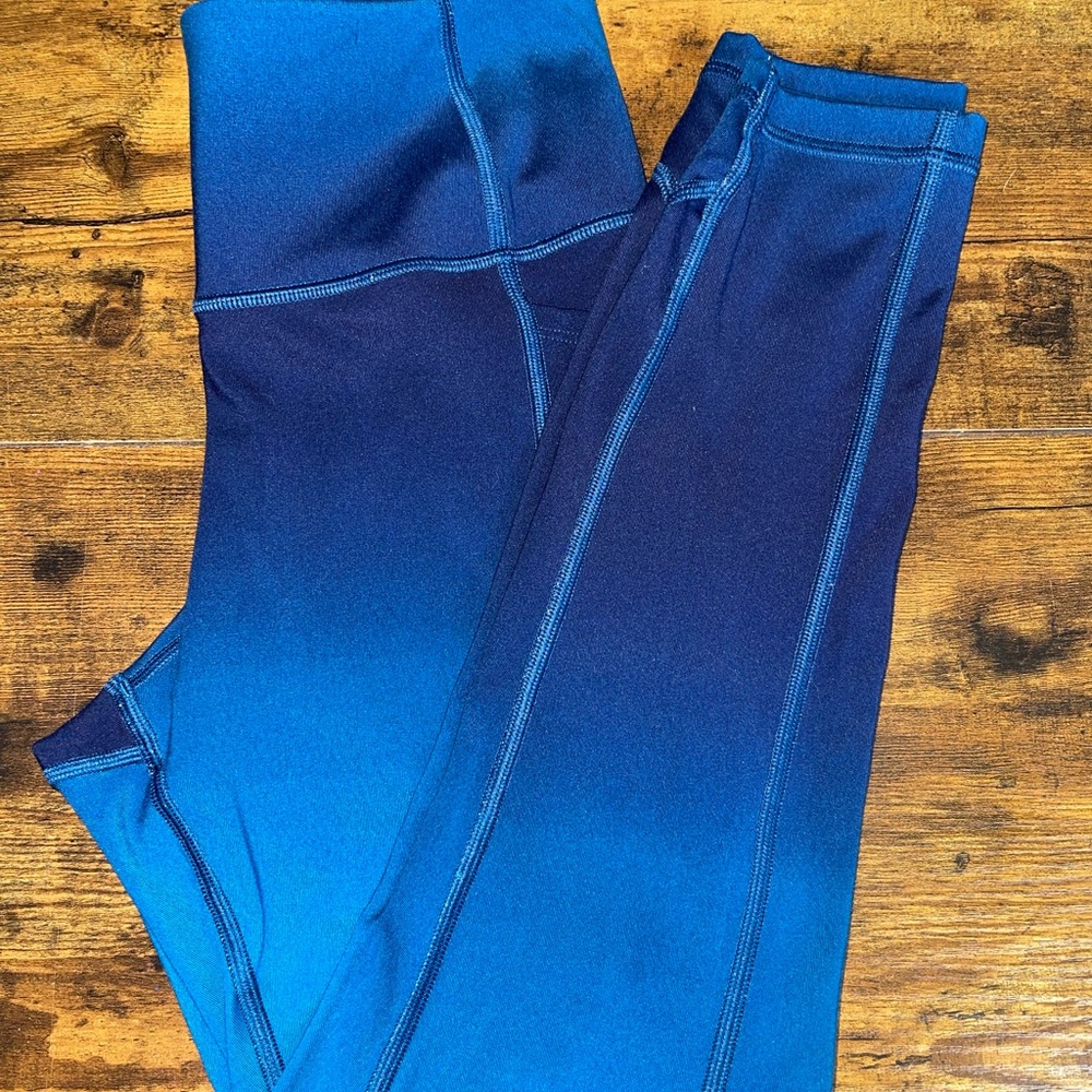 Victoria's Secret Blue Ombre Ankle Length Leggings